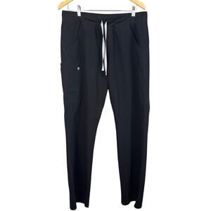 Figs Black Women's Kade cargo Drawstring Scrub Pants tall